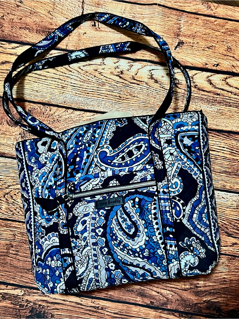 3 piece Vera Bradley Retired Deep Night Paisley Purse, Crossbody Wallet, Zip ID